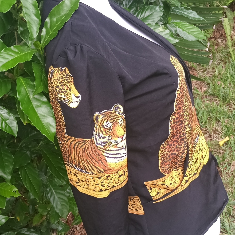 '80s, '90s, Epic Vintage Leopard Print Cropped jacket XSmall - Picture 5 of 8